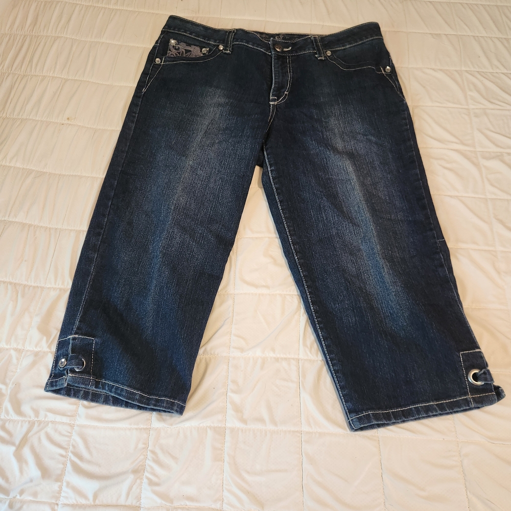 Style & Co. High Rise Dark Blue Jeans Crop